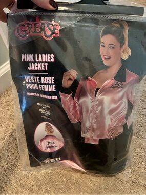 Grease Pink Ladies Satin Bomber Jacket - Pink XL (says 2X but it’s small so XL)